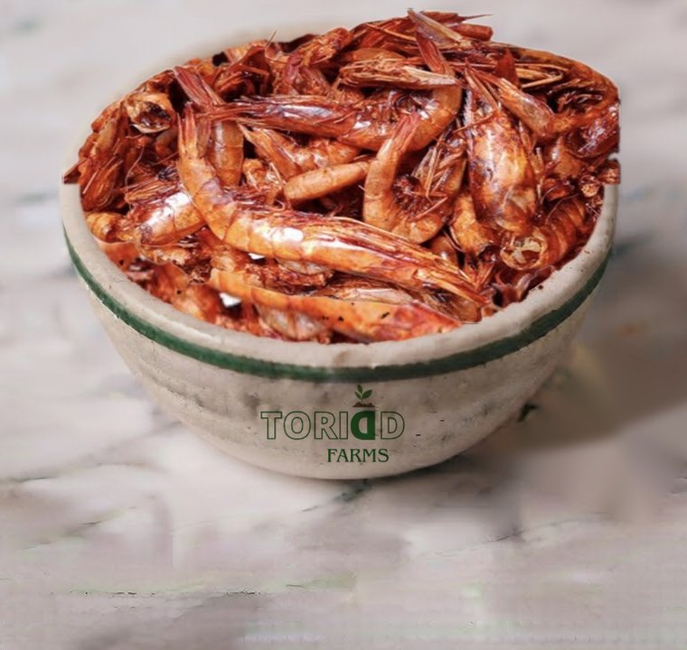 Bowl of dried big red-headed crayfish