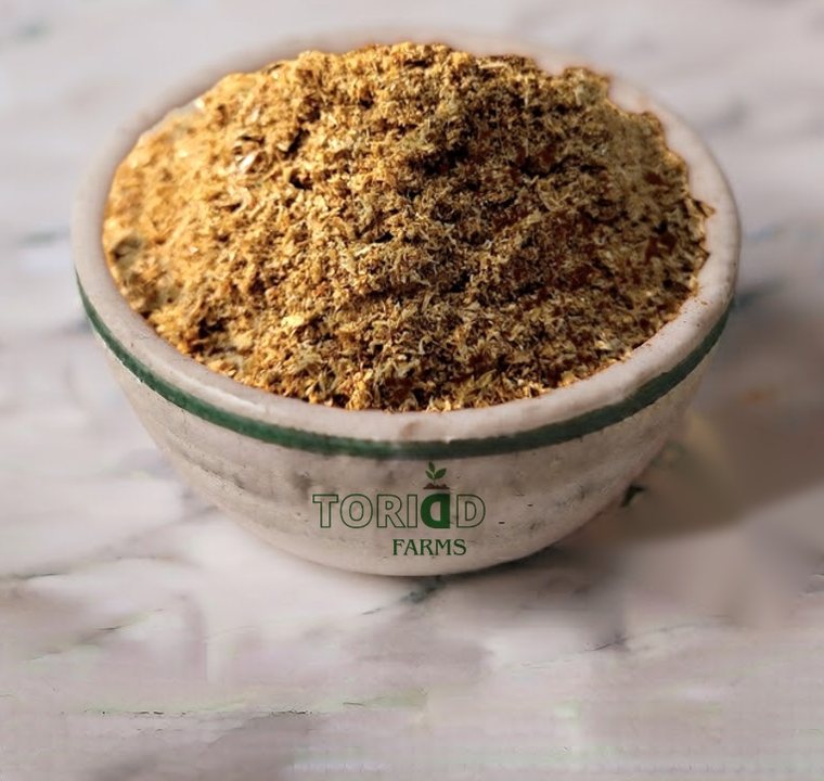 Bowl of ground crayfish