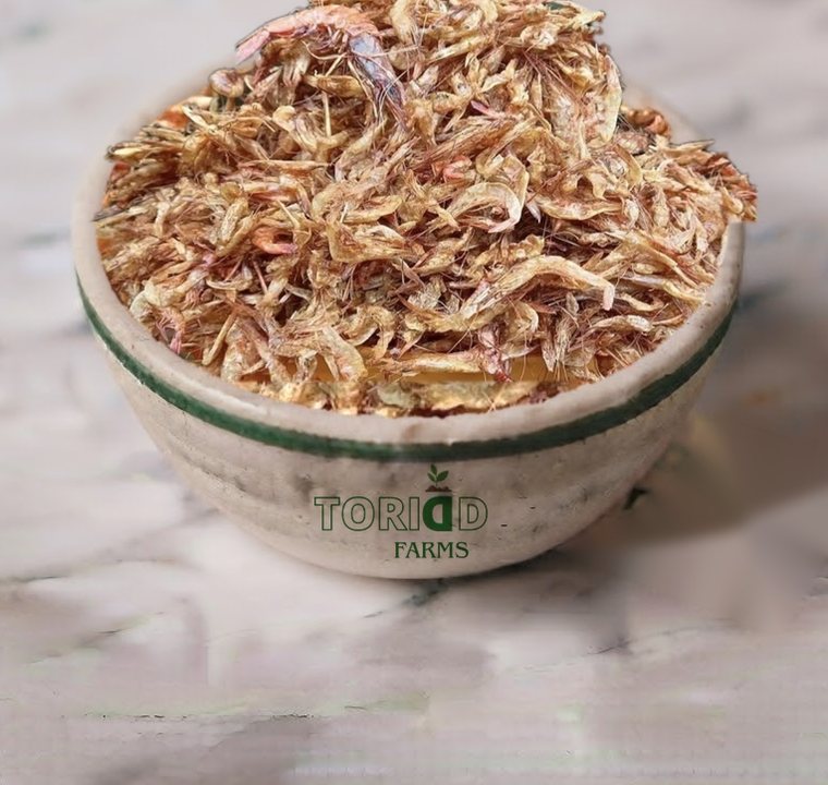 Bowl of dried small crayfish
