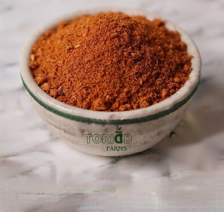 Bowl of scotch bonnet pepper powder
